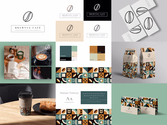 A brand Guideline/Identity for BrewVue Café