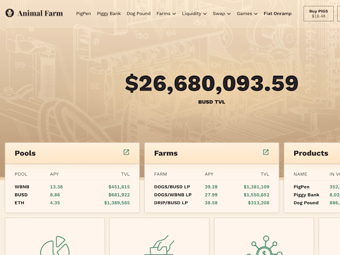 DeFi Yield Farming & Daily ROI Platform (defi.animalfarm.app)