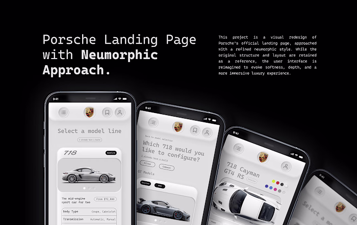 Porsche Landing Page with Neumorphic Approach