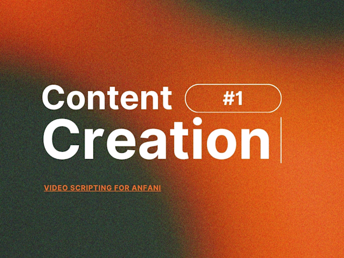 Anfani Video Campaign Scriptwriting