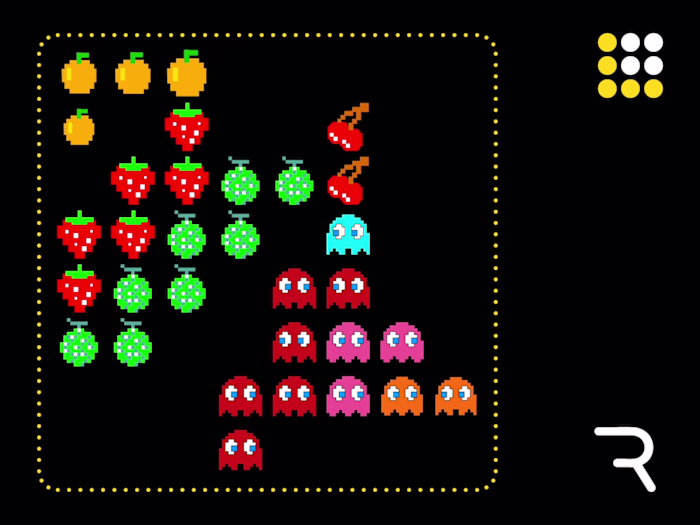 Interactive hover grid animation. 