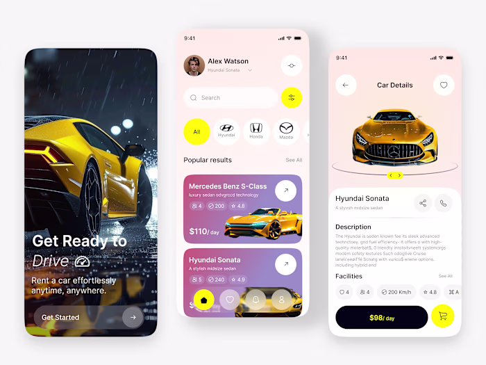 Here is my Luxury Car Rental Mobile App Concept Redesign Fee...