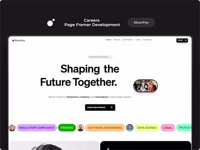 Moonpay | Figma to Framer build