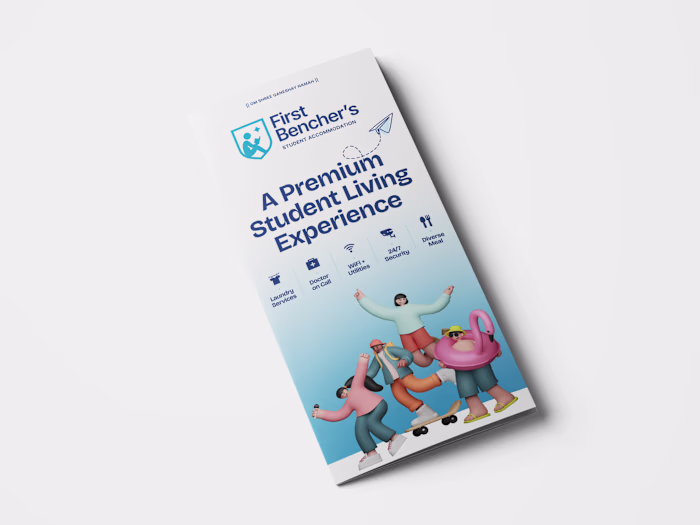 Premium Student Living Leaflet Design with Engaging Visuals