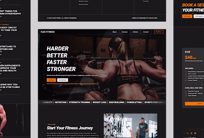 FlexFitness - Framer Template