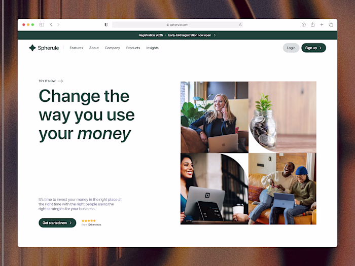 Fintech SaaS Landing Page Design