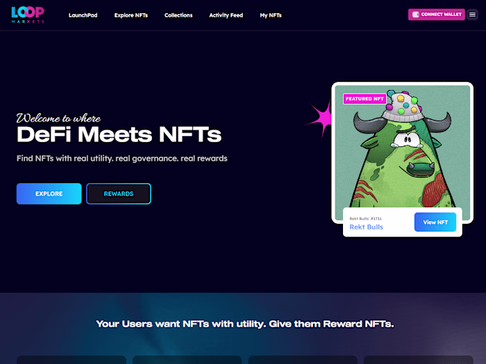 Loop NFT marketplace development and Web3 integration Project