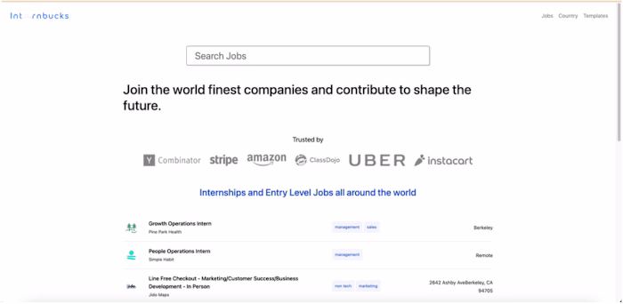 InternBucks - Find Curated List of Internships
