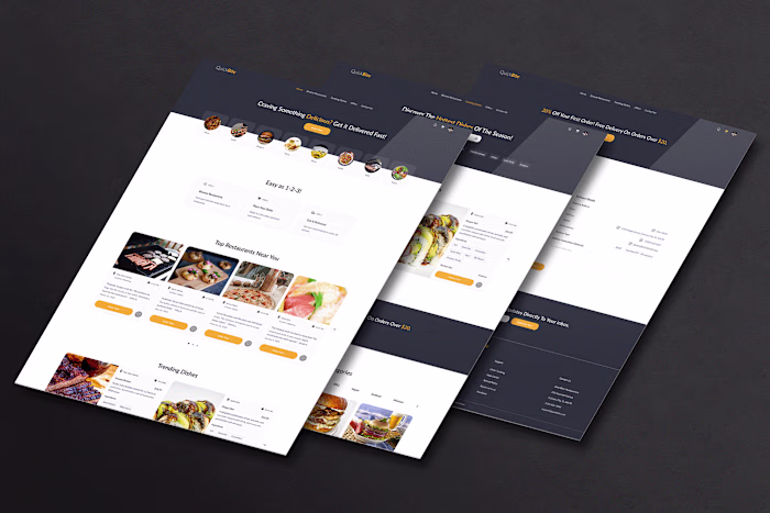 Food Delivery Website UI/UX Design Figma :: Behance