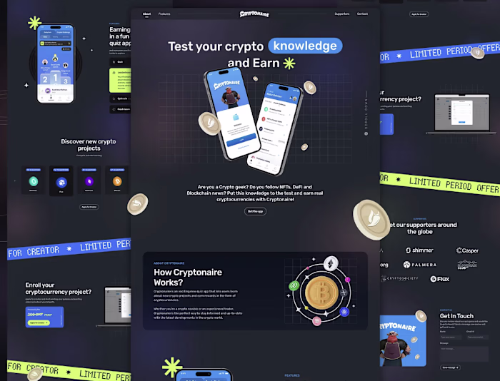 Cryptonaire Quiz App Development