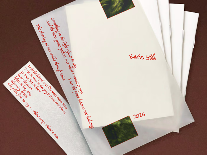 Booklet poetry collections - Editorial Design
