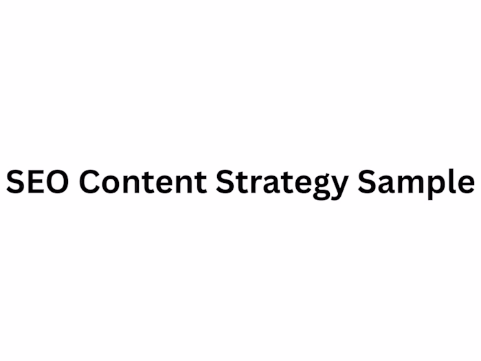 SEO Content Strategy Sample – Digital Marketing