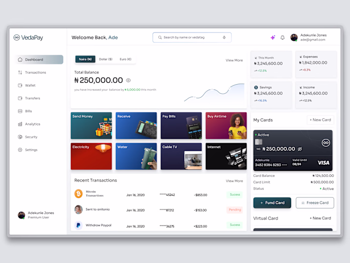 VEDA E-wallet App Development