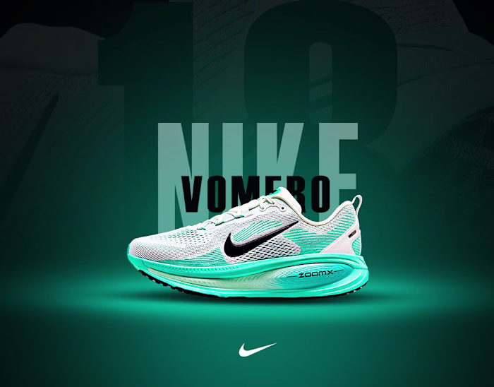 Nike Vomero 18 Running Shoes Poster Design