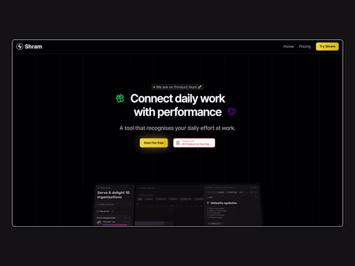 SaaS product website on Framer