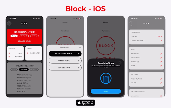 Block — NFC Screen Time iOS App