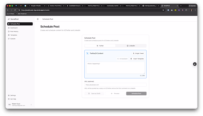 Social Media Scheduling App Development