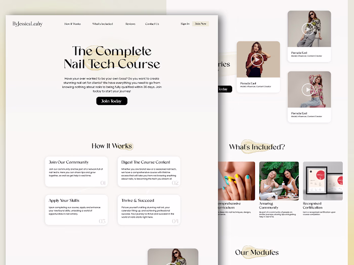 cosmo nail art- Website UI Design :: Behance