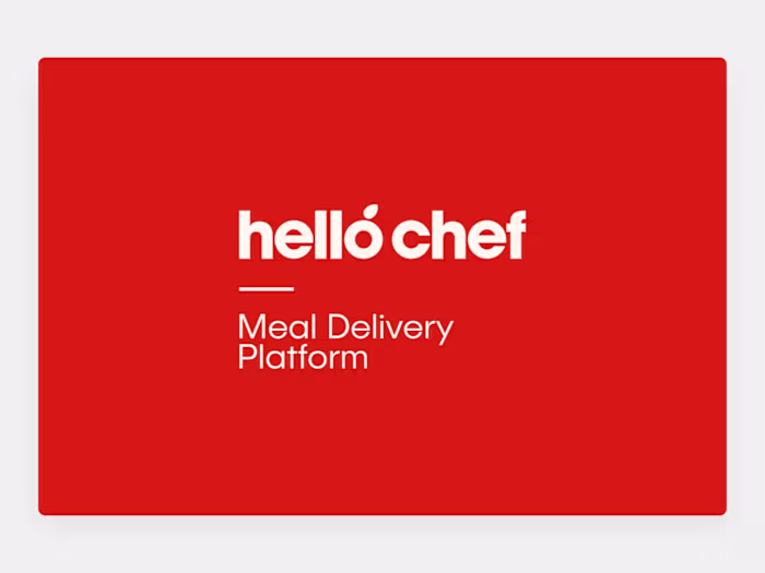 HelloChef - Meal Delivery Platform