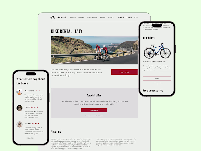 UI/UX Bike Rental Company