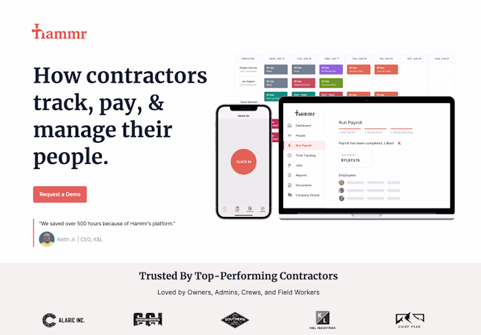 How contractors track, manage, and pay their people.