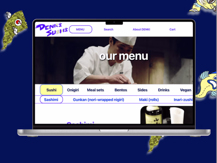 Denki Sushi Responsive Website