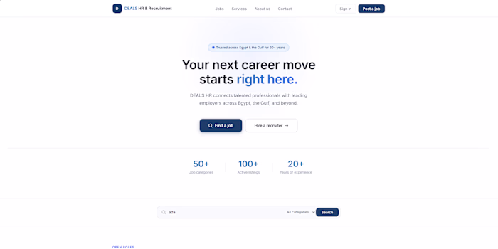 Modern Recruitment Website Redesign (Concept