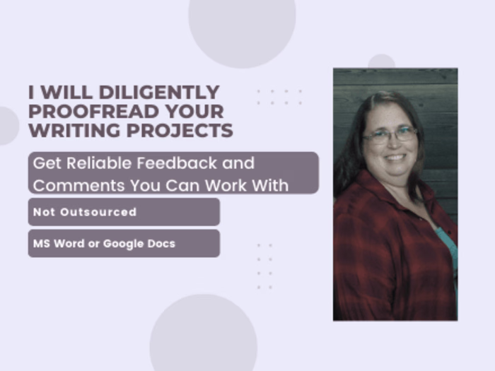 Diligently proofread your writing project
