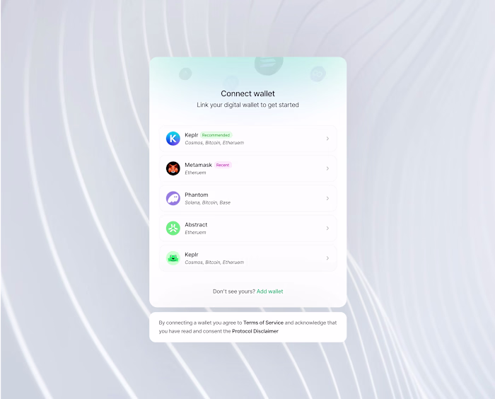 Wallet Connection Screen Design