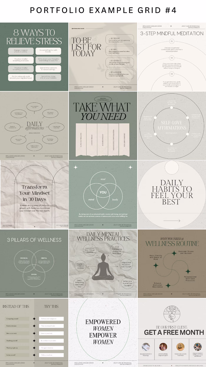 Cohesive Social Media Grid Design