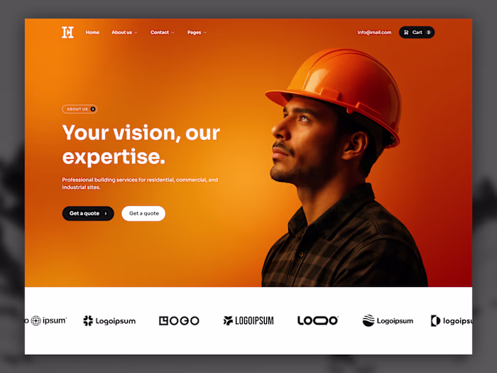 Construction Webflow Template Development