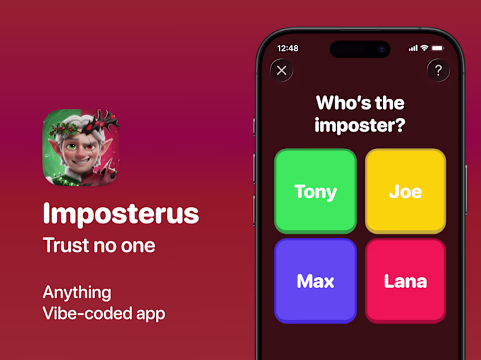 Imposterus: Trust no one | Anything made app