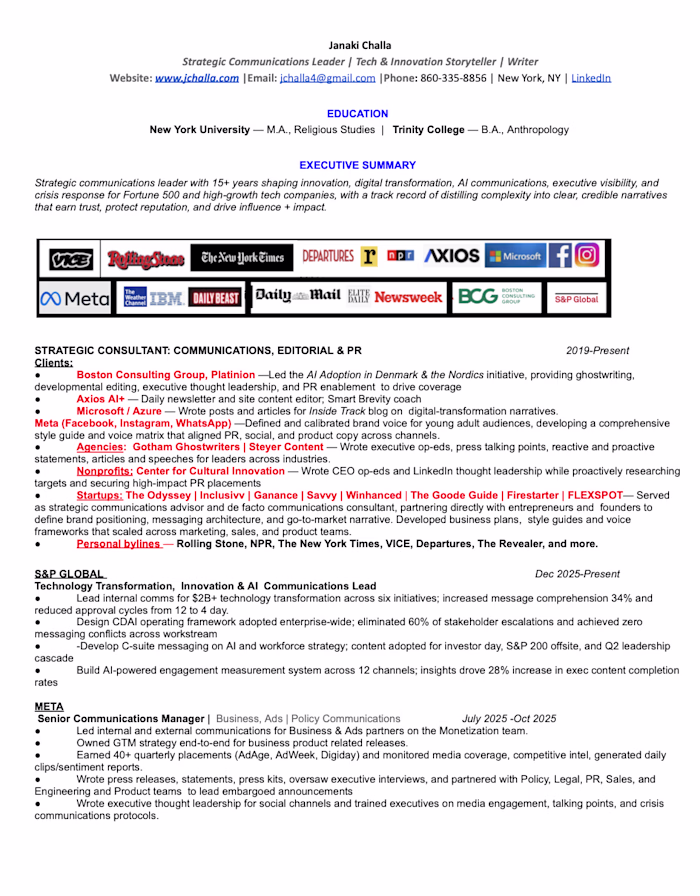 Hire me! 🙌  Strategic