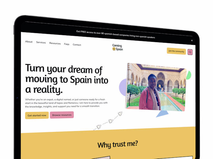 Website Redesign for Coming to Spain