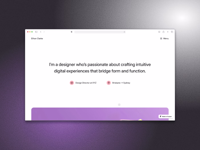  UX Designer Portfolio Template 
