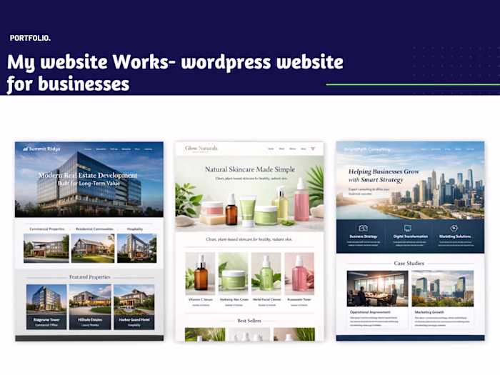 Built mobile-responsive WordPress websites using