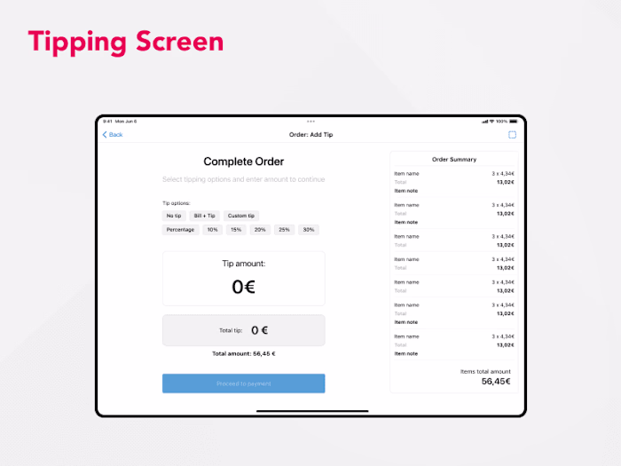 Payment System - Tipping Feature