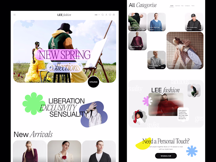 LEE Fashion E-Commerce Website Design