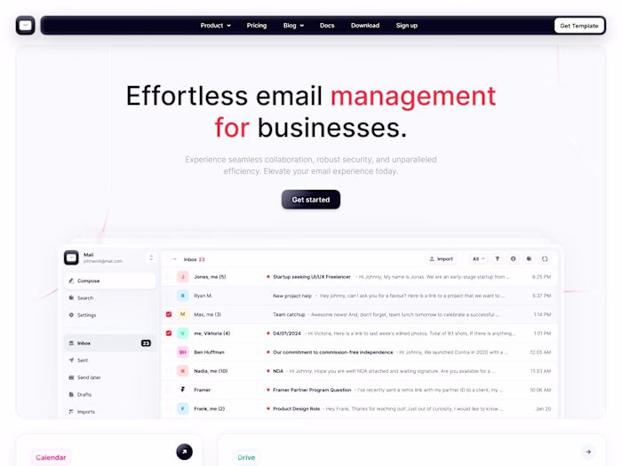 Mailly — Email Landing Page