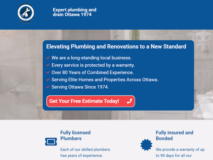 WordPress Website for a Local Plumber