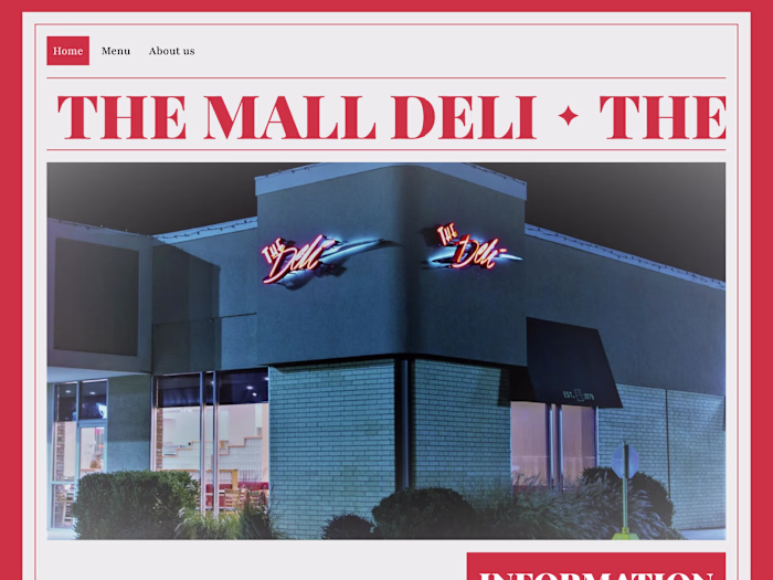 The Mall Deli - Website Design