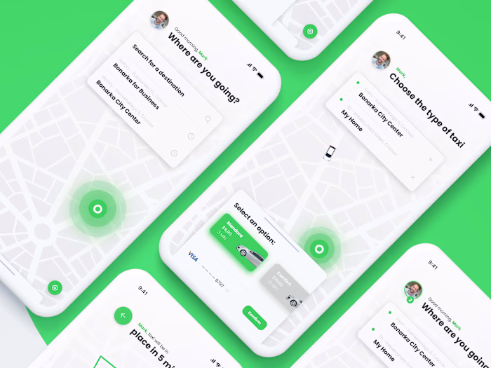 Green Taxi UI Kit