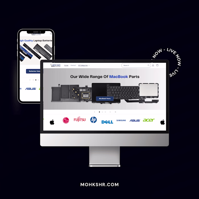 Laptop Parts Website Design & Development
