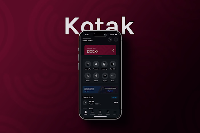 Kotak Bank App Redesign