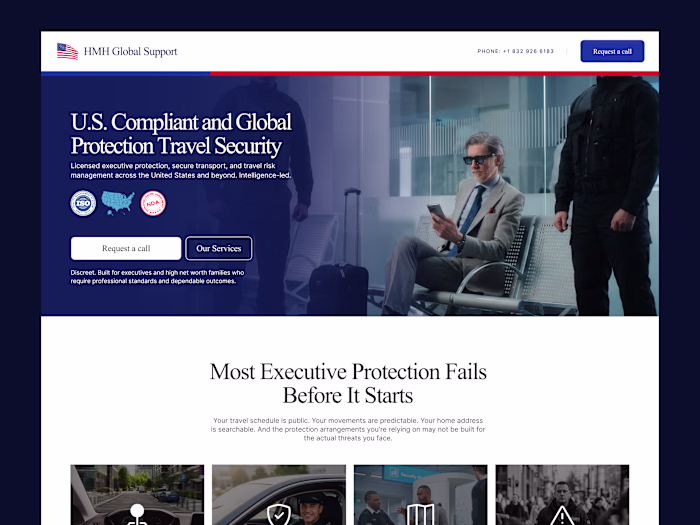 Security Landing page