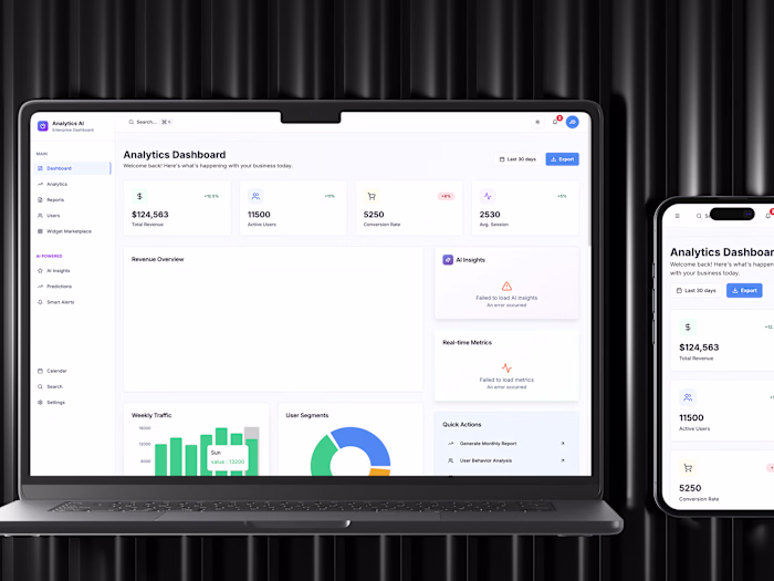 Data Flow Prime // Analytics Dashboard Development