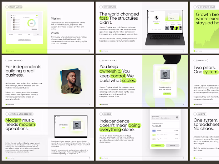 Pitch Deck Design for Stormi Capital