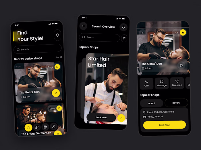 Barber Booking Mobile App