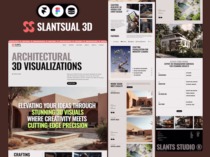 SLANTSUAL - Agency/Portfolio Framer Website