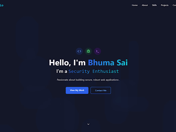 BHUMA SAI | Portfolio